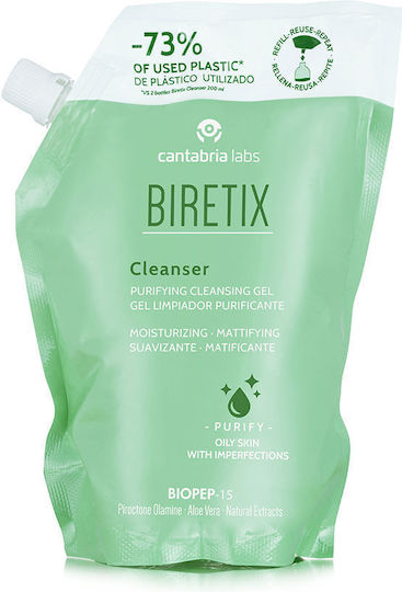 Biretix Cleanser Purifying Refill Gel Facial Cleansing For Oil Control & Moisturizing Action Refill 400ml