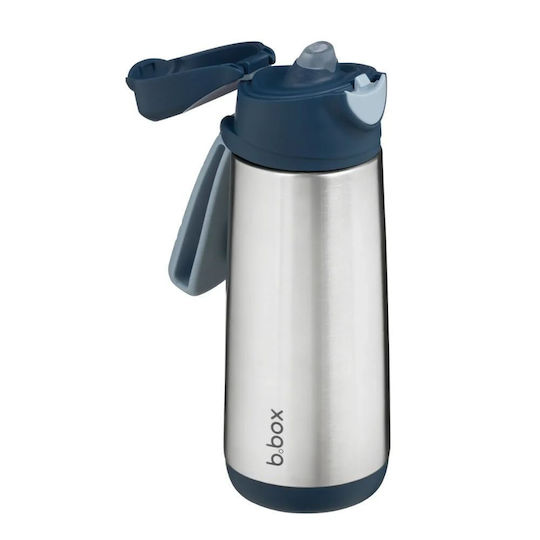B.Box Stainless Steel Thermos Bottle BPA Free 500ml Midnight with Handle