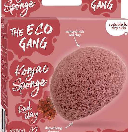 The Eco Gang Konjac Sponge Red Clay Konjac Sponges Facial Cleansing