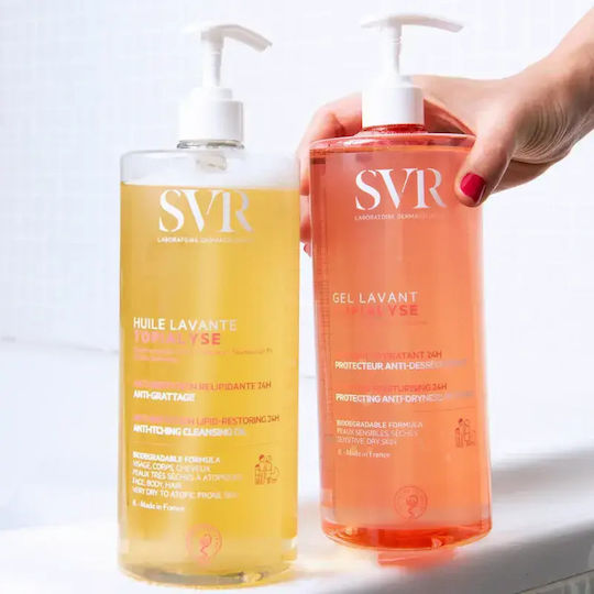 SVR Laboratoire Topialyse Gel Lavant Gel De Curățare Facială Și Pentru Corp Pentru Piele Usucată Și Sensibilă 200ml