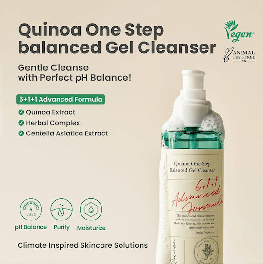 Axis-y Quinoa One-Step Gel Gesichtsreiniger Für Kontrolle Der Fettigkeit & Beruhigende Wirkung 180ml