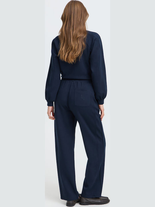 Women's Fabric Trousers Dark Saphire