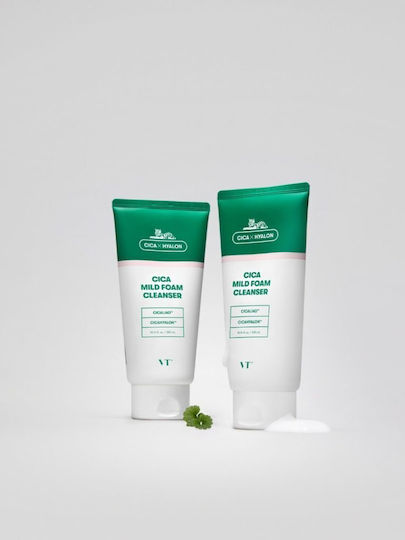 VT Cosmetics Cica Gesichtsreiniger Schaumstoff Für Kontrolle der Fettigkeit & Feuchtigkeitsspendende Wirkung 300ml
