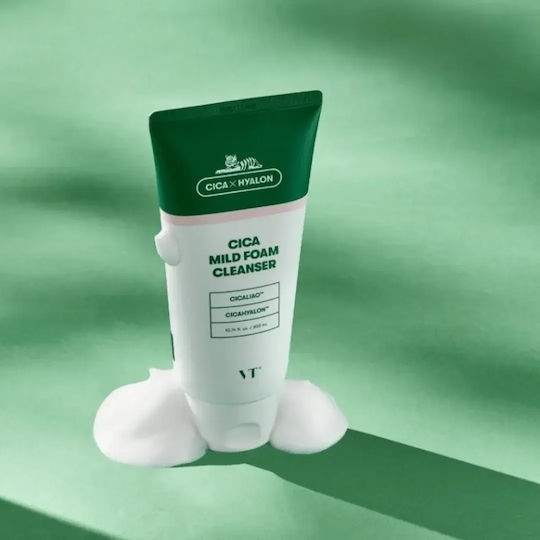 VT Cosmetics Cica Gesichtsreiniger Schaumstoff Für Kontrolle der Fettigkeit & Feuchtigkeitsspendende Wirkung 300ml