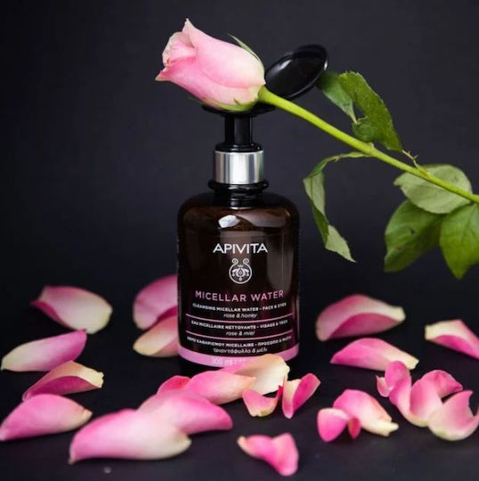 Apivita Rose & Honey Micellar Wasser Make-up-Entferner Für Gesicht & Augen Mit Antioxidativer Wirkung 300ml
