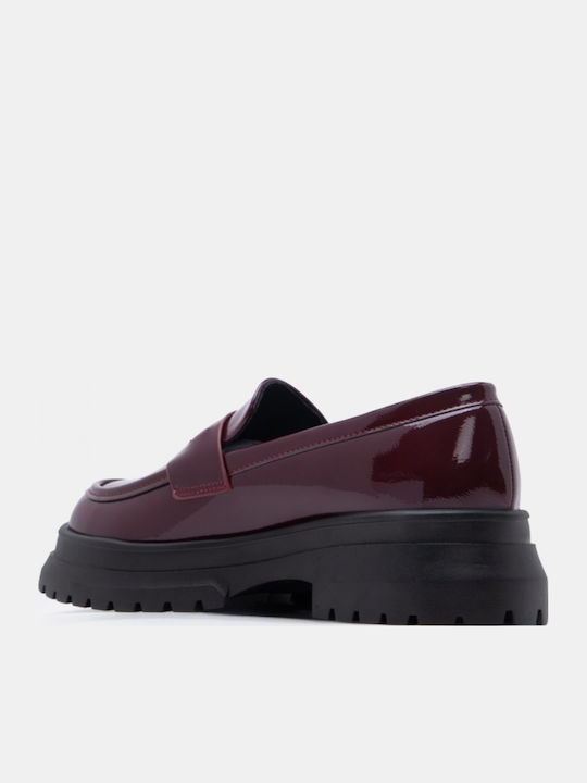 Loafers pentru Femei în Culoare Vișinie
