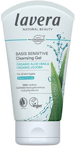 Lavera Basis Sensitiv Cleansing Gel Organic Aloe Vera & Jojoba Normal-combination Skin Gel Cleansing Face 125ml