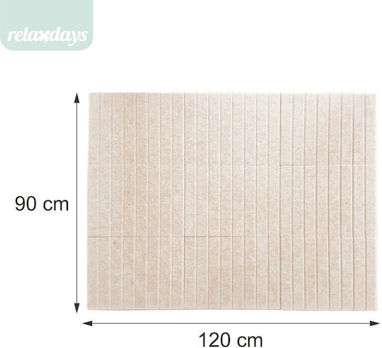 Set Modular Self-adhesive Felt Boards Relaxdays Gray 60 × 40 × 0.9 Cm 120 × 90 × 0.9 Cm