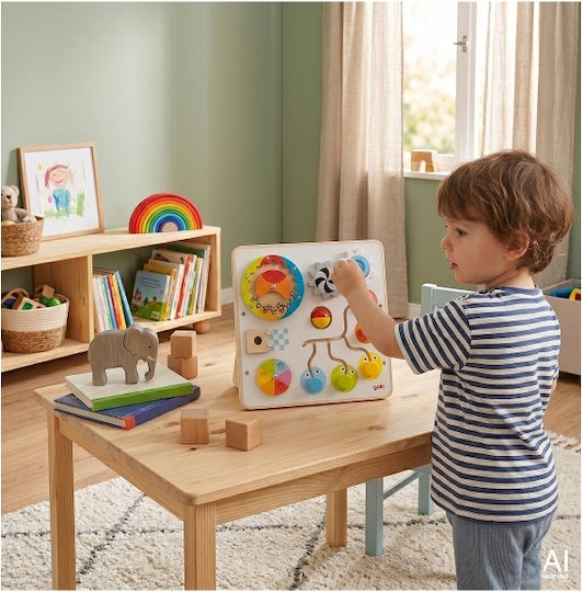 Baby Activity Board aus Holz für ab 12 Monaten