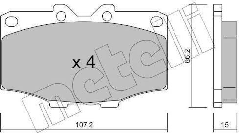 Front Brake Pads Toyota 4Runner N5 N6 N7 87-89 Hilux N5 N6 83-88 Land Cruiser J4 J7 Jl7 J6 J5 69-96 1110-11168