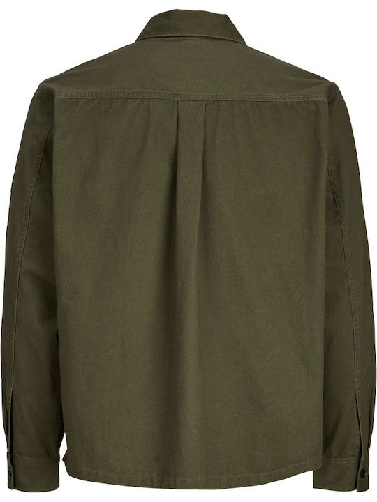 Jack & Jones Jcofusion Βαμβακερό Πουκάμισο Relaxed Fit Σκουρο Πρασινο