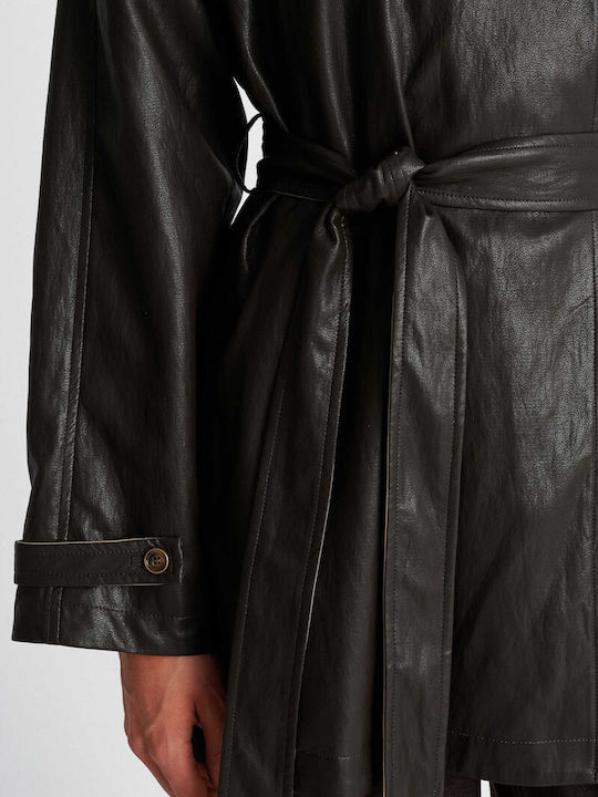 Women's Brown Biker Jacket