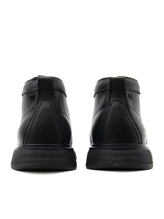 Black Leather Chukka Boots