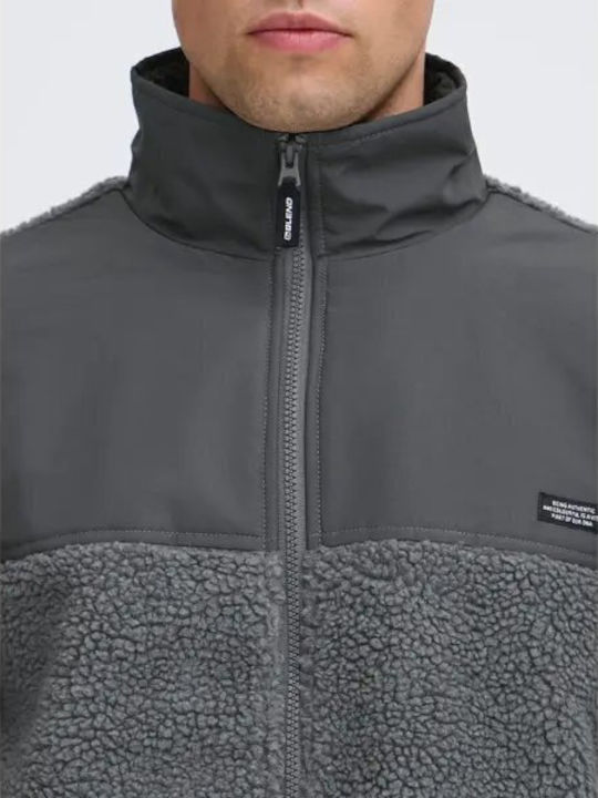 Bhtort Men's Grey Fleece Jacket