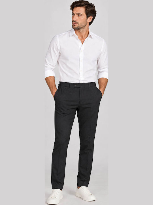 Herren Chinohose Slim Fit Dunkelgrau