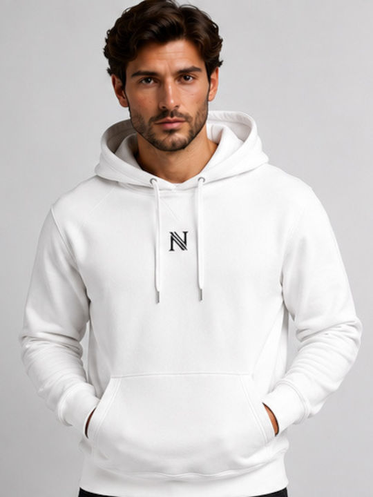 Notis Brand Ανδρικό Hoodie Λευκό 0445
