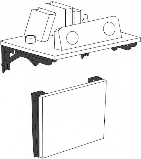 Maclean Energy Heavy-Duty Foldable Metal Shelf Brackets in Pink 2 pcs MC-194