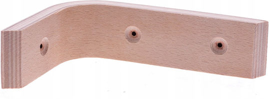 Malys Group Heavy-Duty Wooden Shelf Bracket in Beige 100x150mm