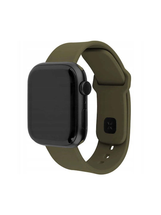 Σετ Αθλητικού Λουριού Σιλικόνης Fixed Silicone Sporty Strap Apple Watch 38 40 41 Mm Λαδί Σετ Αθλητικού Λουριού Σιλικόνης Fixed Silicone Sporty Strap Apple Watch 38 40 41 Mm Λαδί