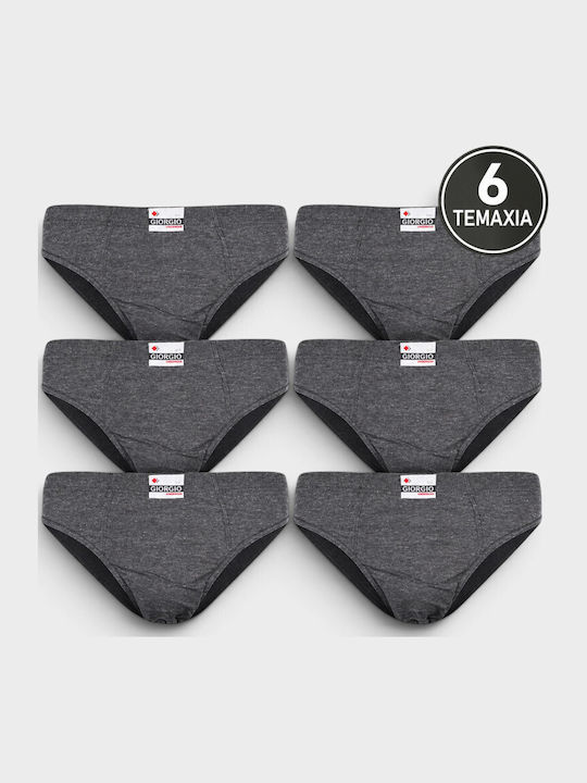 Men's Anthracite Slips 6-Pack