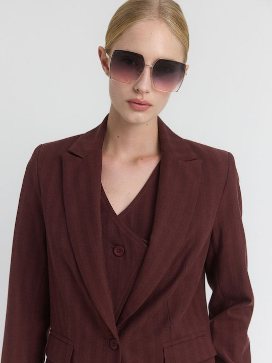 Namaste Women's Blazer Wine