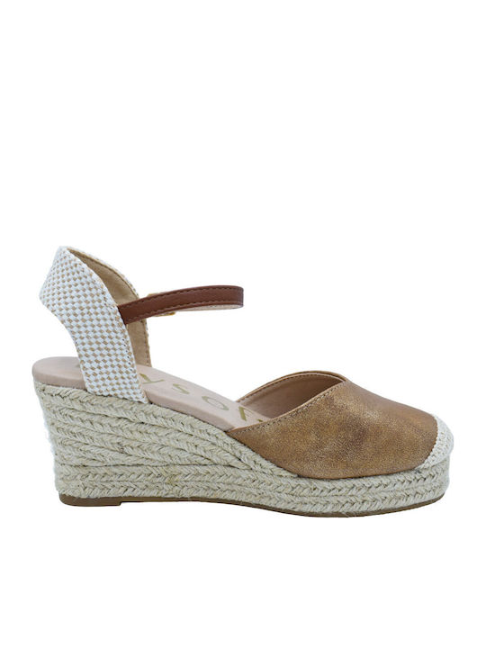 Women's Summer Platforms in Beige Espadrille Style