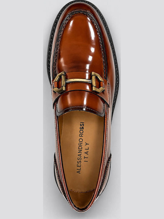 Δερμάτινα Ανδρικά Loafers σε Καφέ Χρώμα