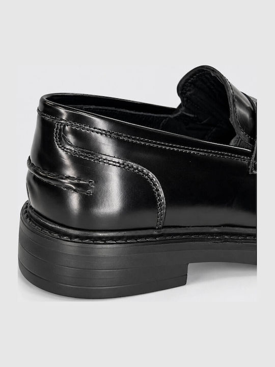 Δερμάτινα Ανδρικά Loafers σε Μαύρο Χρώμα