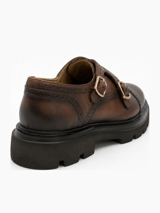 Loafers Bărbătești din Piele de Culoare Tabac