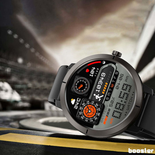 Booster Impera Pro Aluminum Waterproof Smartwatch with Heart Rate Monitor (Space Titanium)