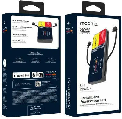 Mophie Plus 10K Power Bank 10000mAh 30W Power Delivery Red Bull Racing