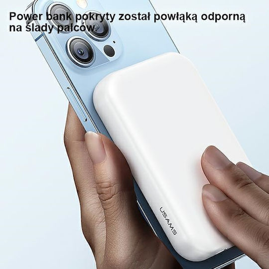 Usams PB66 Powerbank 10000mAh MagSafe 10000mAh Power Delivery Λευκό