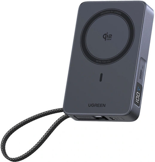 Ugreen PB773 MagSafe Qi2 Външна батерия 10000mAh 30W с USB-C Порт Сив