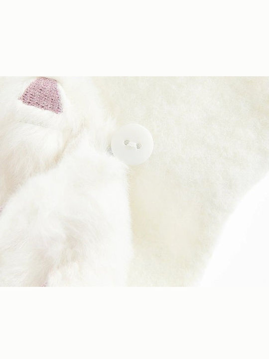 Kids Knitted White Gloves