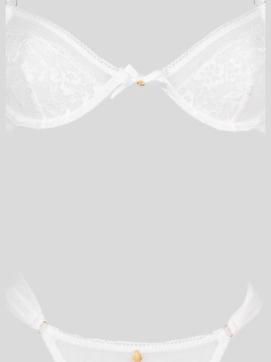 Decoro Lace Underwear Set with White Slip