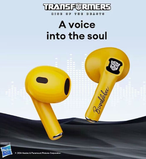 The Transformers TF-T23 In-ear Bluetooth Handsfree Căști cu Carcasă de Încărcare Galben