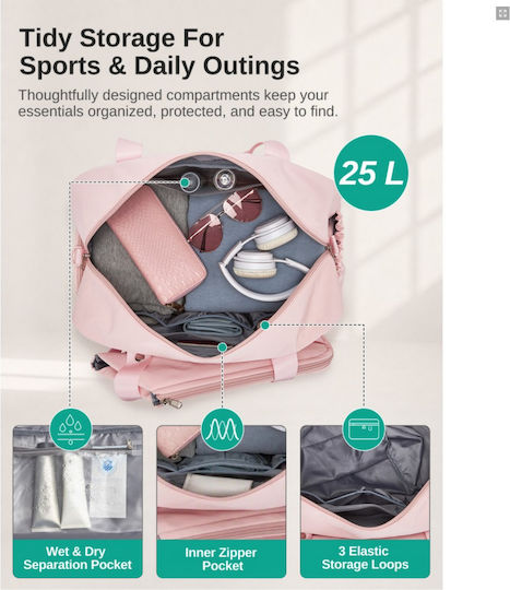 Miss Lulu Tennis-Schulter-/Handtasche Rosa