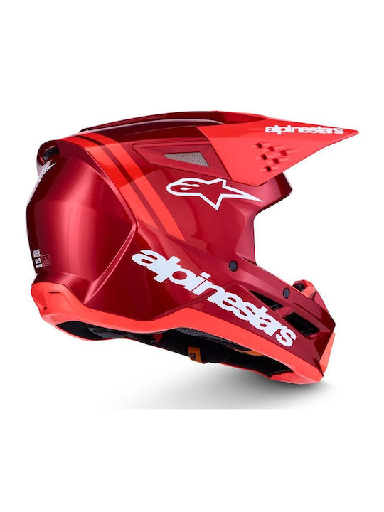 Alpinestars SM3 Radium Red/White Motorcycle Helmet Motocross ECE 22.06 1060gr Alpinestars SM3 Radium Red/White Motorcycle Helmet Motocross ECE 22.06 1060gr