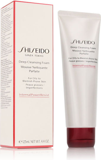 Shiseido Deep Cleansing Schaumstoff Für Fettige Und Unreine Haut Καθαριστικά Προσώπου mit Antioxidativ Und Beruhigung Wirkung 125ml