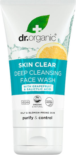 Dr.Organic Skin Clear Organic Tea Tree Deep Gel Facial Cleanser Against Imperfections 125ml
