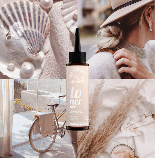Hair Toner, Vegan, Ammonia & Hydrogen Peroxide Free, Milky, Creamy Pearl Shade, 100ml