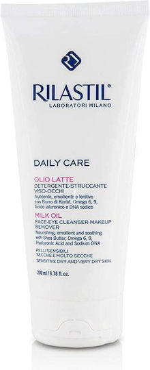 Rilastil Daily Care Milk Oil Emulsion Facial & Eye Cleansing for Brightening & Redness Reduction 200ml