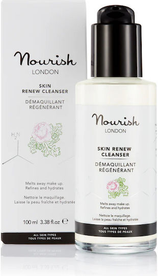 Nourish London Skin Renew Cleanser Emulsie Demachiant Facial Pentru Strălucire și Acțiune Calmanta 100ml