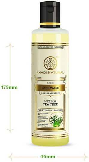 Khadi Natural Neeam & Tea Trea Liquid Cleansing Face 210ml