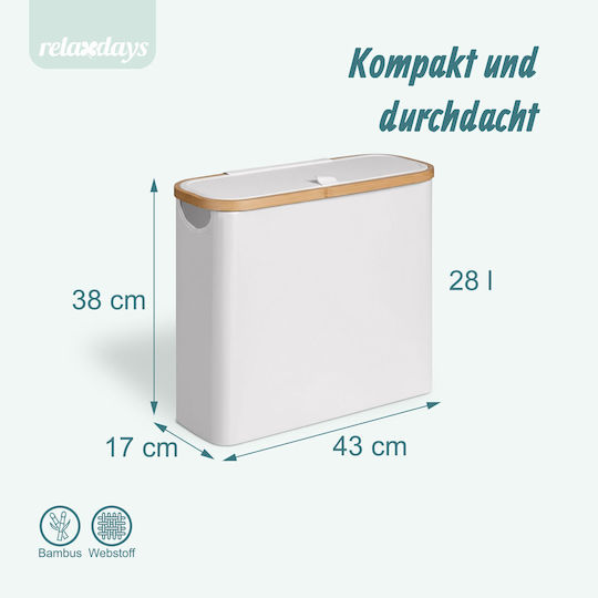 Relaxdays Floor Standing Plastic White Toilet Paper Holder 4052025854324