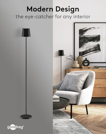 Goobay Lampadar cu LED Înălțime 122 cm cu Lumină RGBW 220 lm Negru