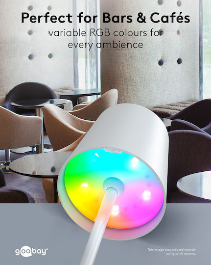 Goobay LED Floor Lamp H122cm with RGBW Light 260lm White