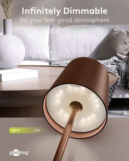 Goobay LED Floor Lamp H122cm with RGBW Light 220lm Copper