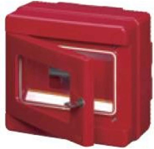 Ppoz Button Housing 1x8 200x180x100 Red IP65 EC64008