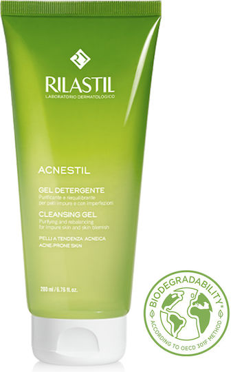 Rilastil Acnestil Gel de Curățare a Feței cu Acțiune de Hidratare și Controlul Sebumului 200ml